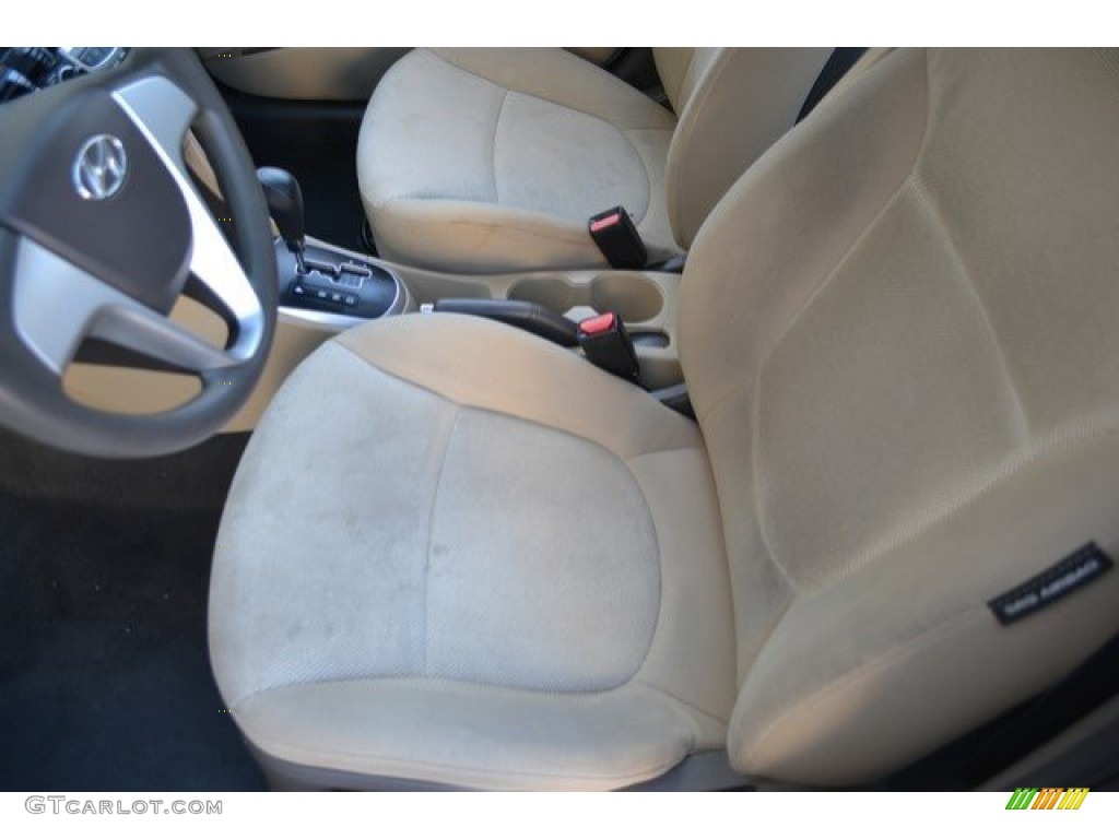 2012 Accent GLS 4 Door - Century White / Beige photo #11