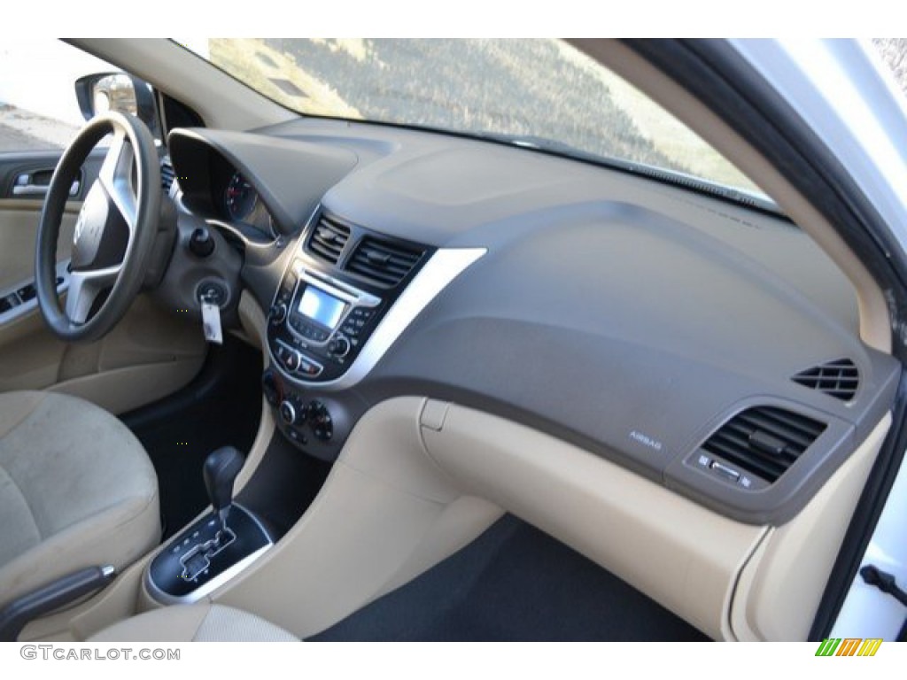 2012 Accent GLS 4 Door - Century White / Beige photo #16