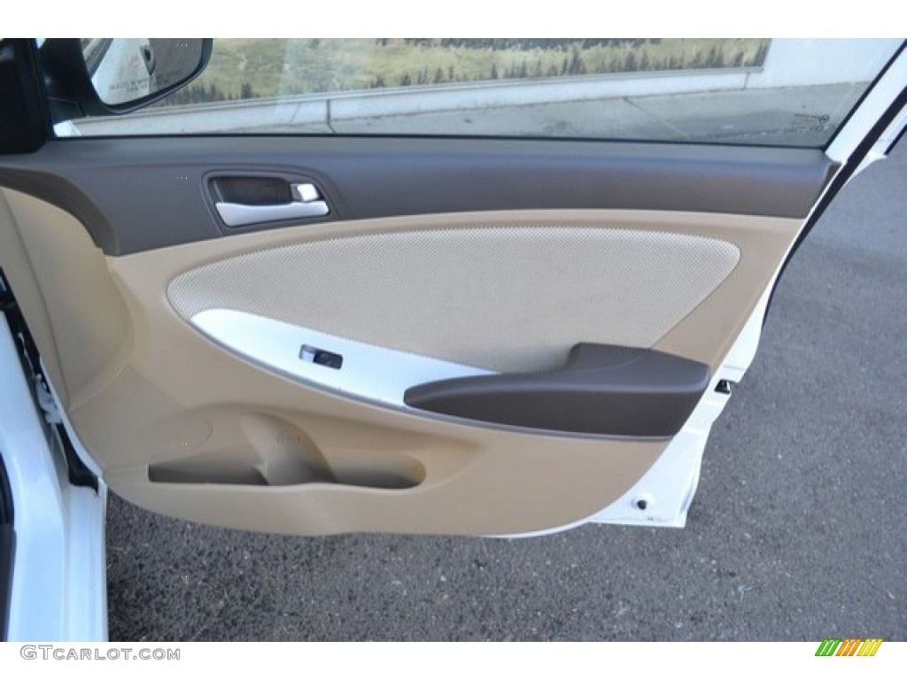 2012 Accent GLS 4 Door - Century White / Beige photo #25