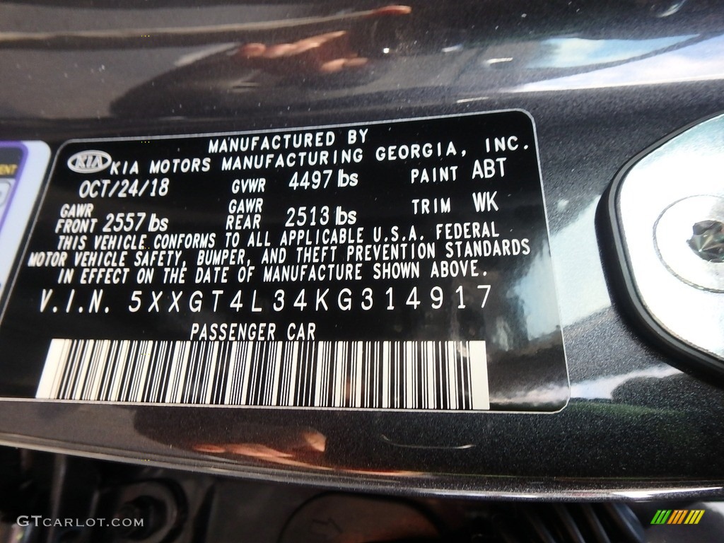 2019 Optima Color Code ABT for Platinum Graphite Photo #131328075