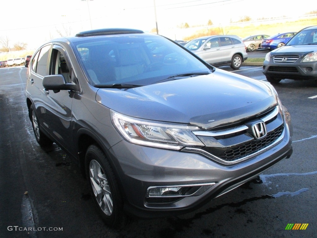 2015 CR-V EX - Modern Steel Metallic / Gray photo #7