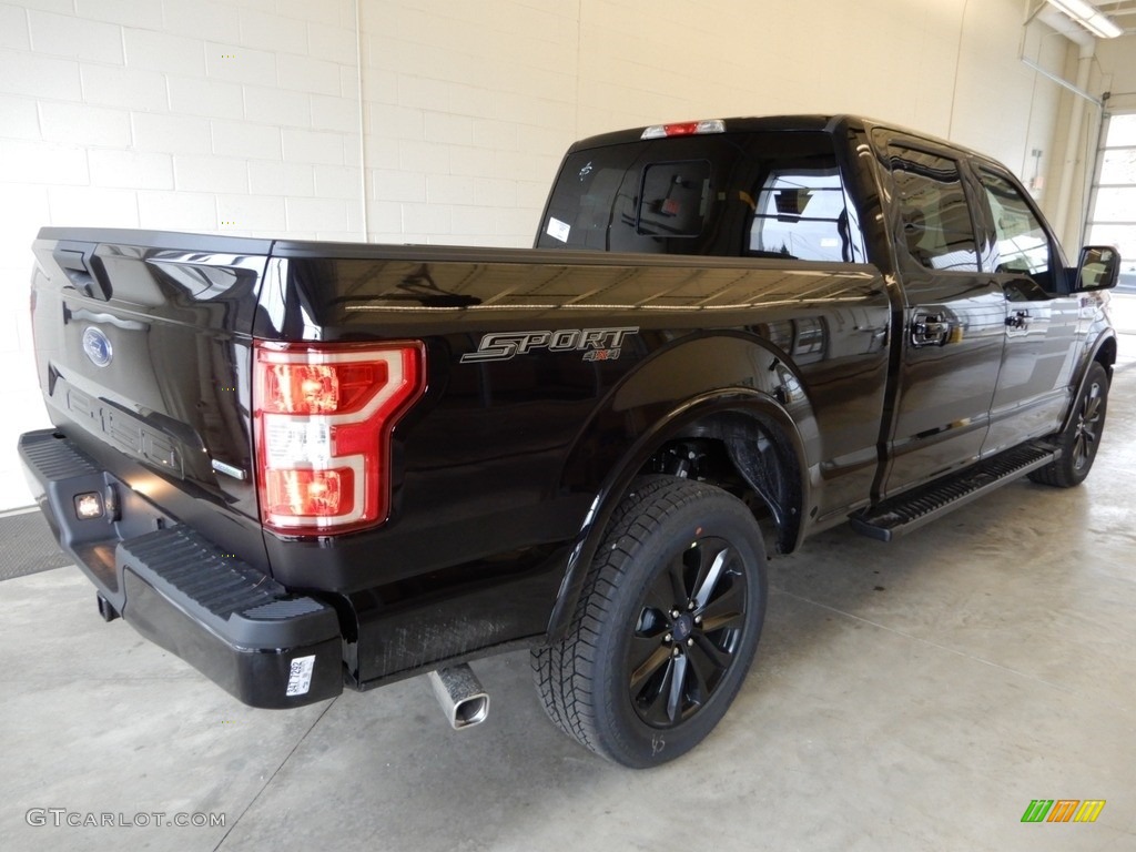 2019 F150 XLT SuperCrew 4x4 - Agate Black / Sport Black/Red photo #2