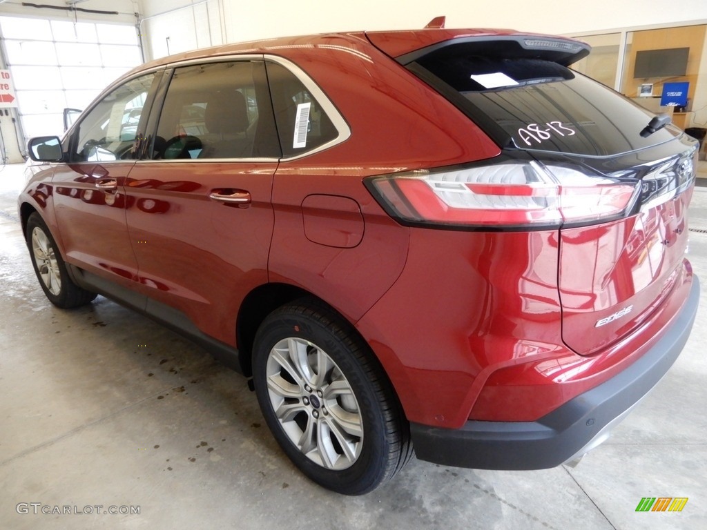 2019 Edge Titanium AWD - Ruby Red / Ceramic photo #4