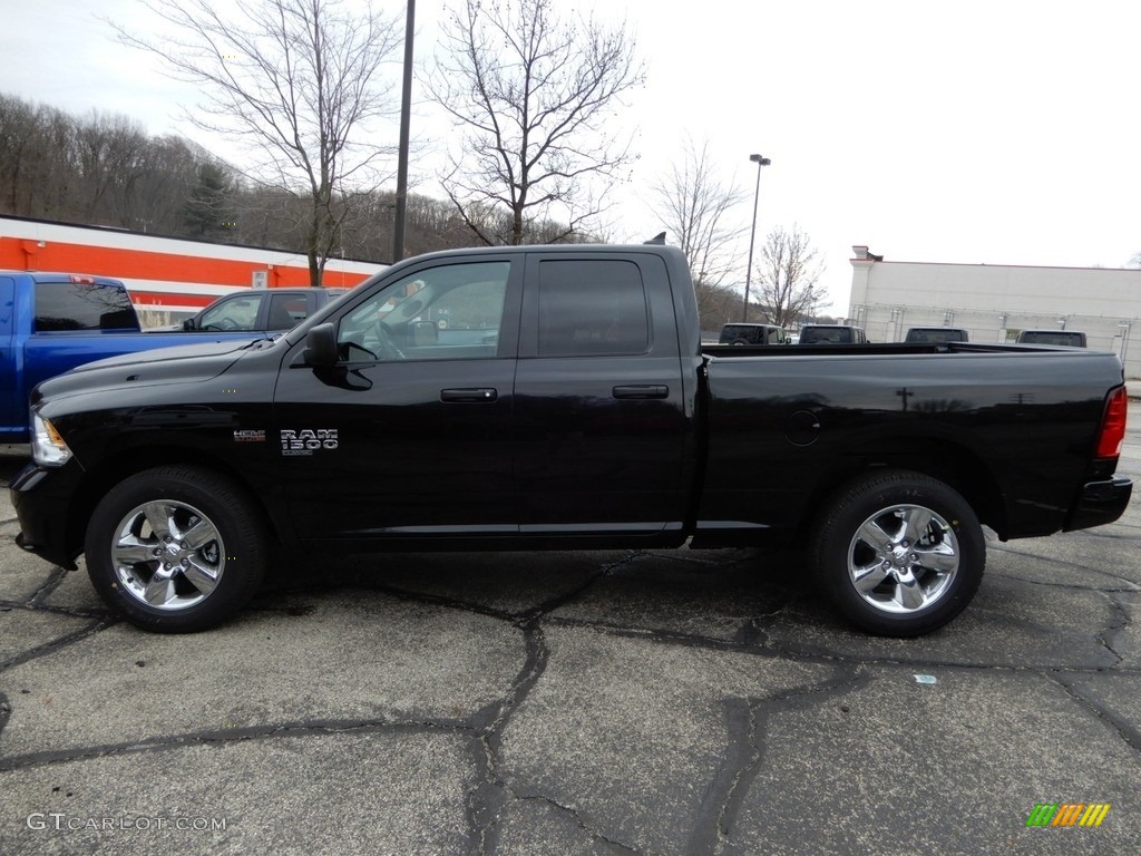 2019 1500 Classic Express Quad Cab 4x4 - Brilliant Black Crystal Pearl / Black/Diesel Gray photo #2