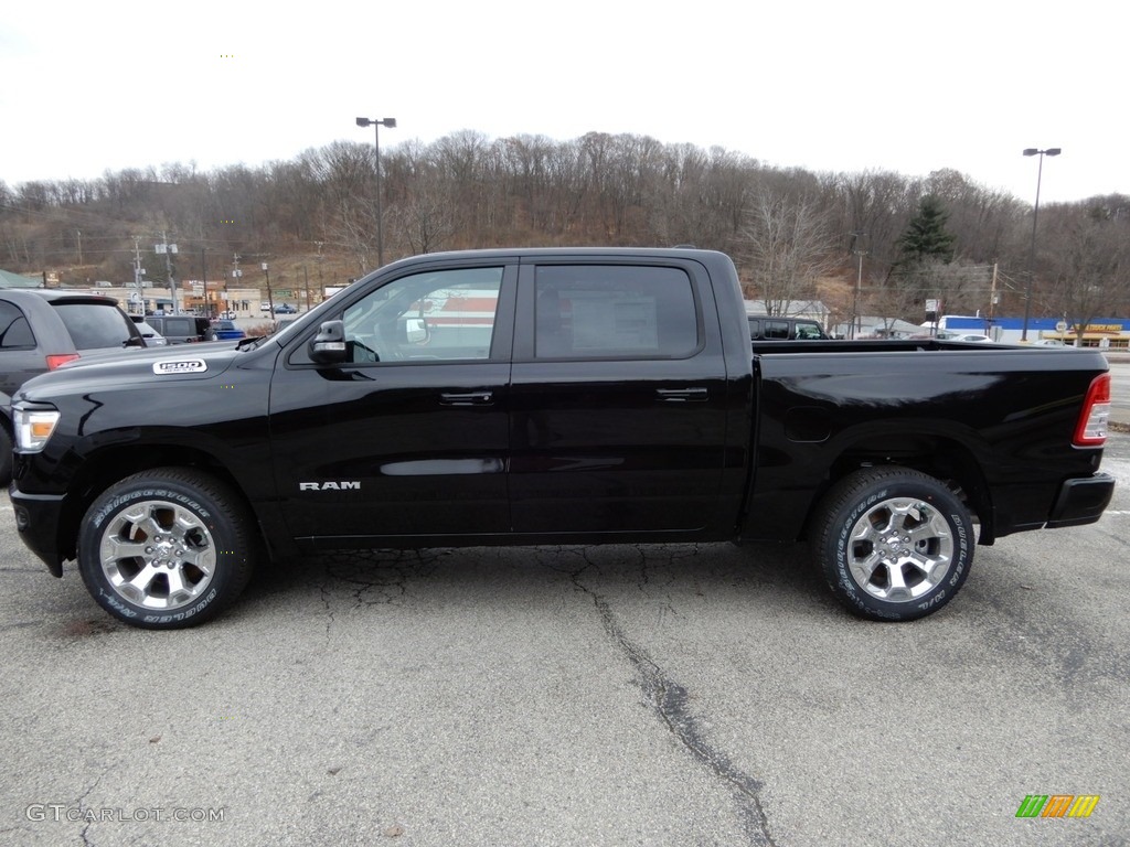 2019 1500 Big Horn Crew Cab 4x4 - Diamond Black Crystal Pearl / Black/Diesel Gray photo #2