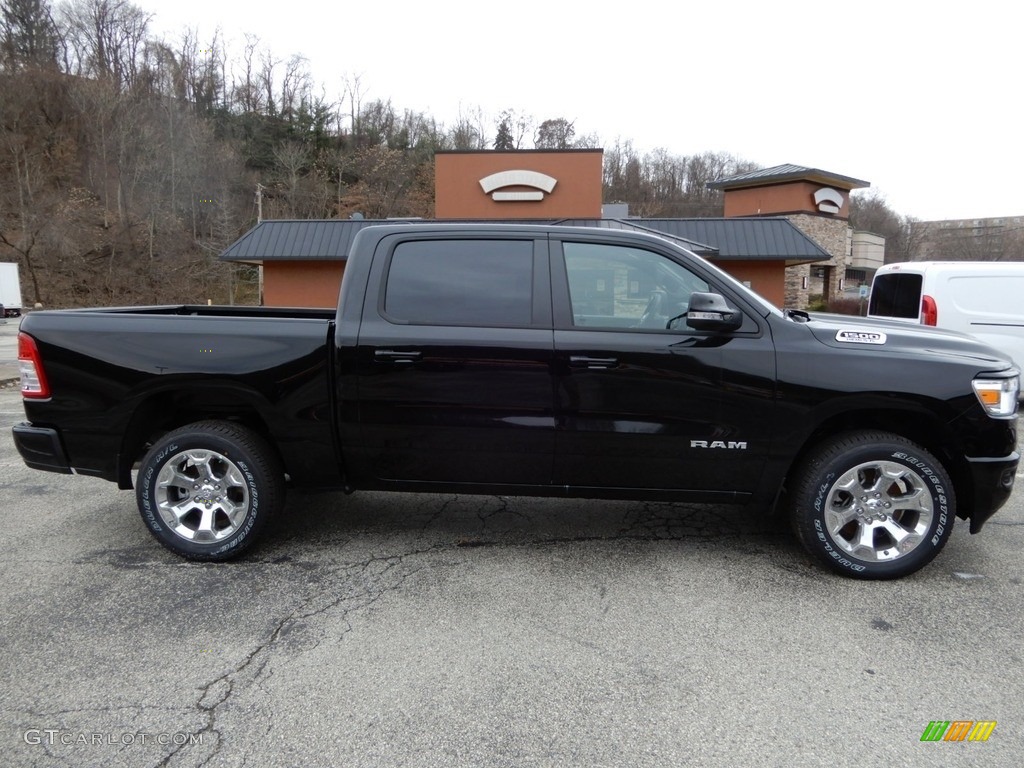 2019 1500 Big Horn Crew Cab 4x4 - Diamond Black Crystal Pearl / Black/Diesel Gray photo #6