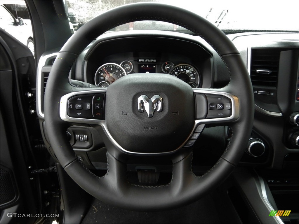 2019 1500 Big Horn Crew Cab 4x4 - Diamond Black Crystal Pearl / Black/Diesel Gray photo #17