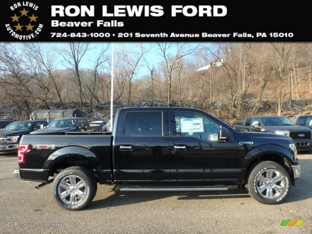 2019 F150 XLT Sport SuperCrew 4x4 - Agate Black / Black photo #1