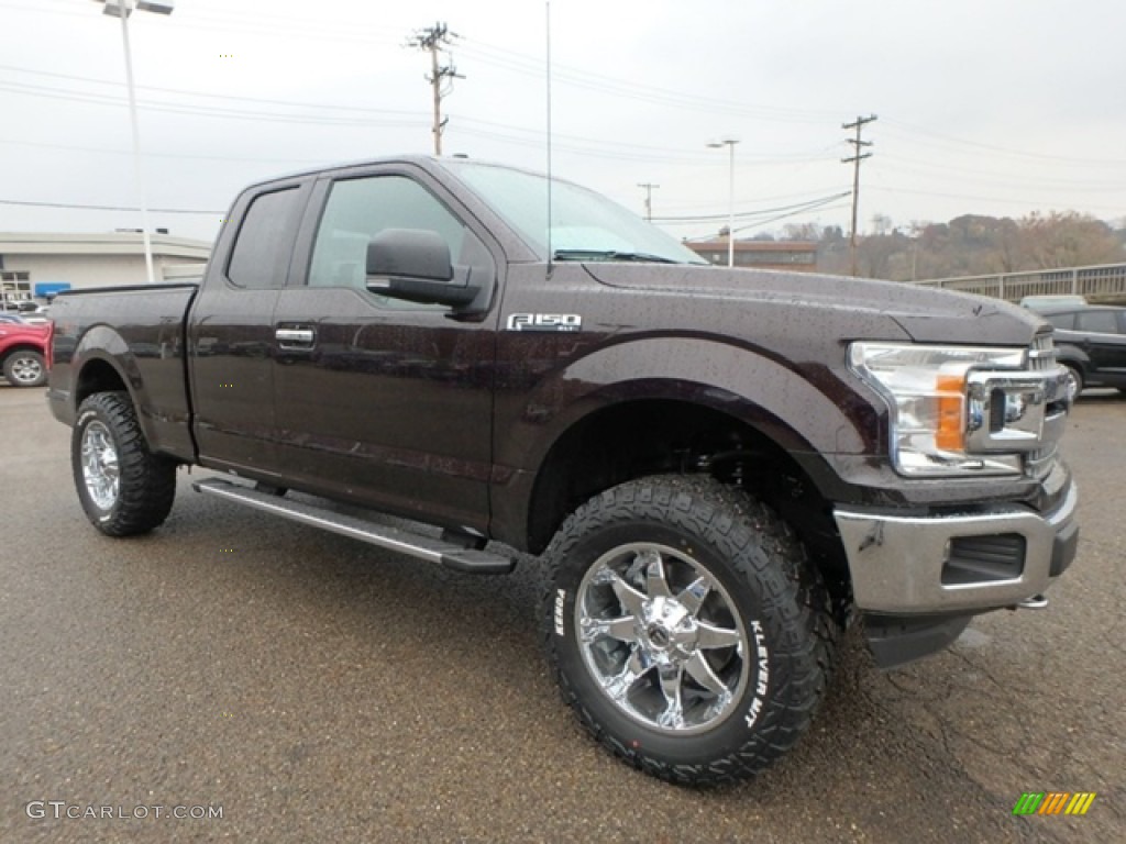 2018 F150 XLT SuperCab 4x4 - Magma Red / Earth Gray photo #8