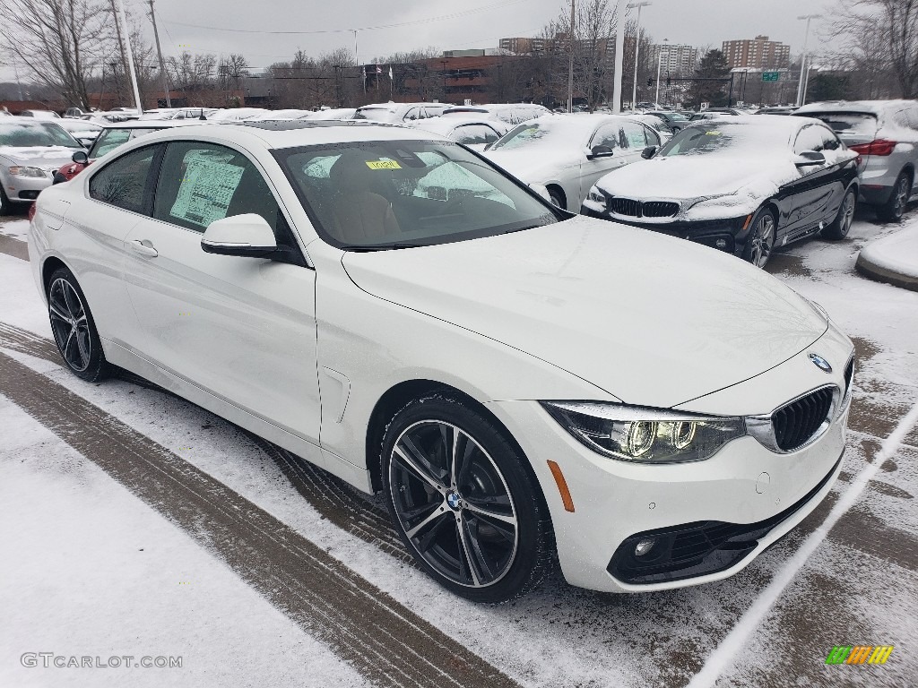 2019 4 Series 440i xDrive Coupe - Alpine White / Cognac photo #1