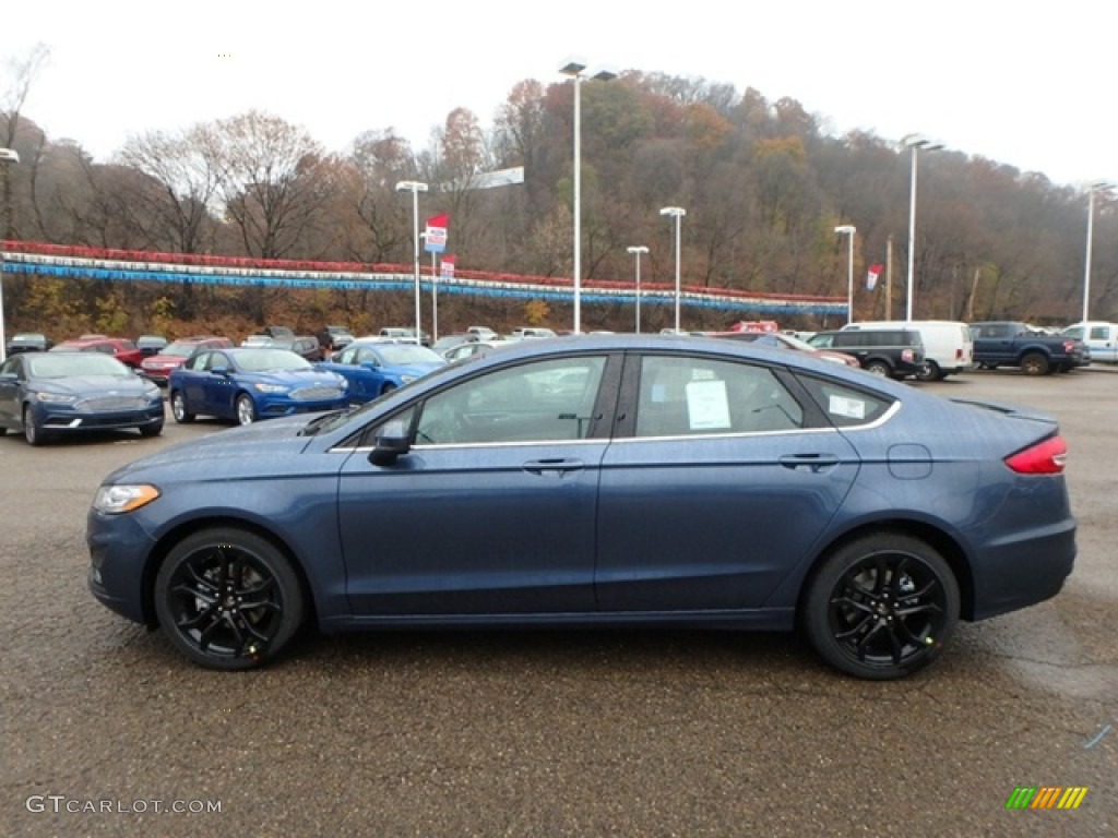 Blue Metallic 2019 Ford Fusion SE AWD Exterior Photo #131340653