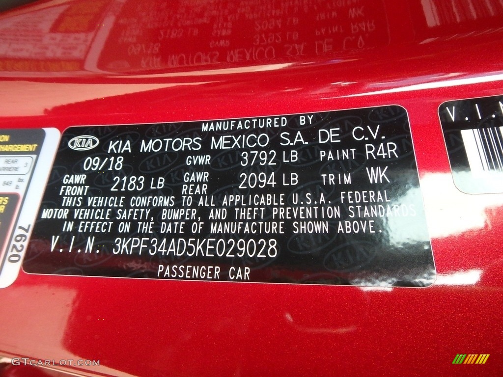 2019 Kia Forte S Color Code Photos
