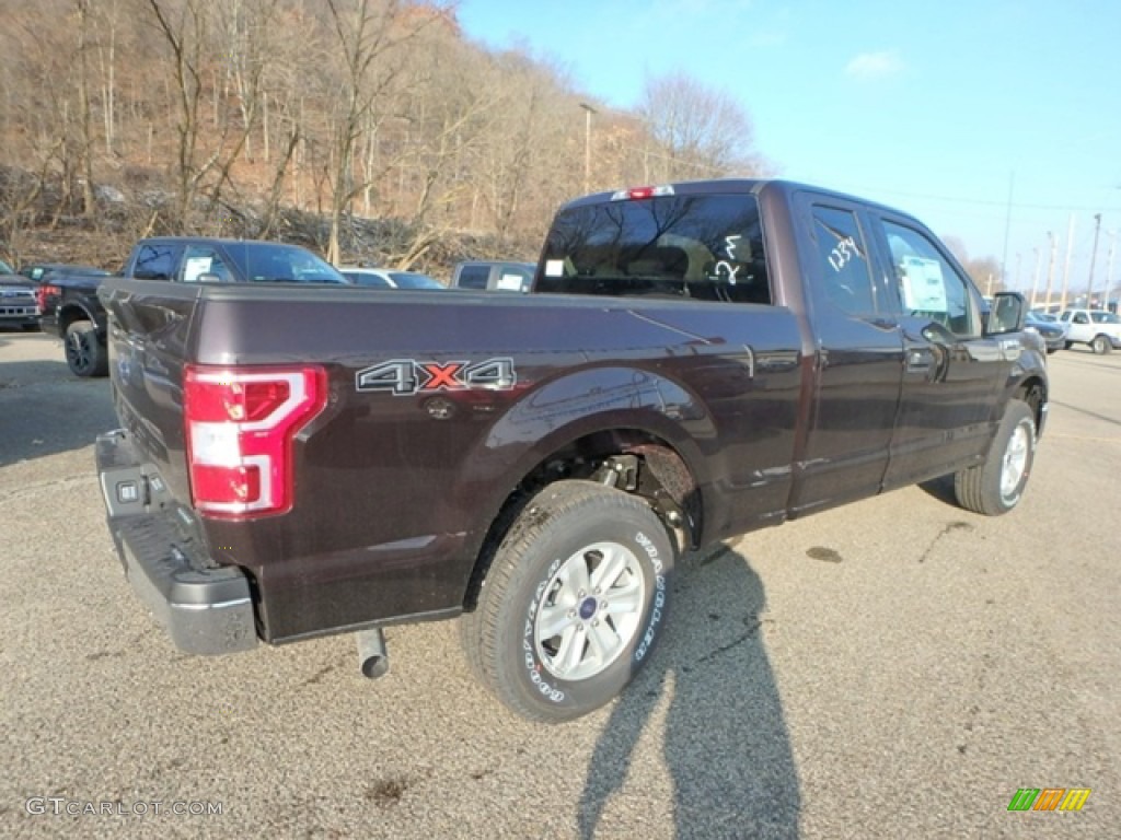 2018 F150 XLT SuperCab 4x4 - Magma Red / Earth Gray photo #2