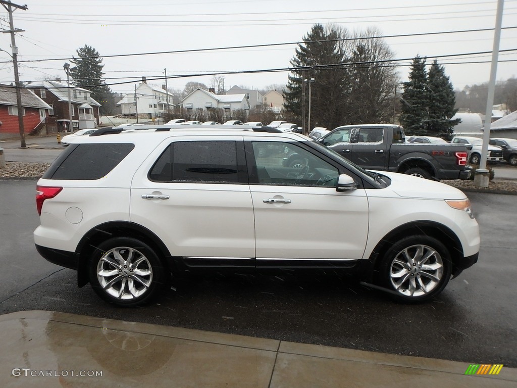 2012 Explorer Limited 4WD - White Platinum Tri-Coat / Medium Light Stone photo #4