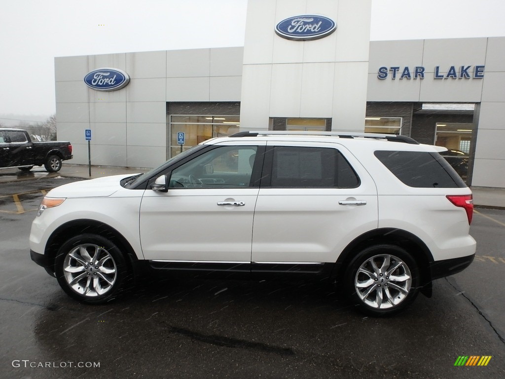 2012 Explorer Limited 4WD - White Platinum Tri-Coat / Medium Light Stone photo #9