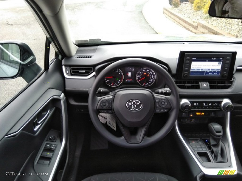 2019 Toyota RAV4 XLE AWD Black Steering Wheel Photo #131345078