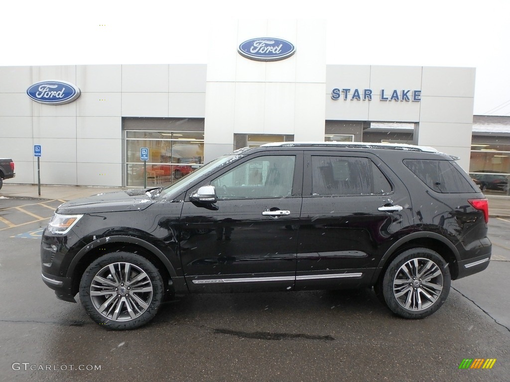 2019 Explorer Platinum 4WD - Agate Black / Medium Black photo #1