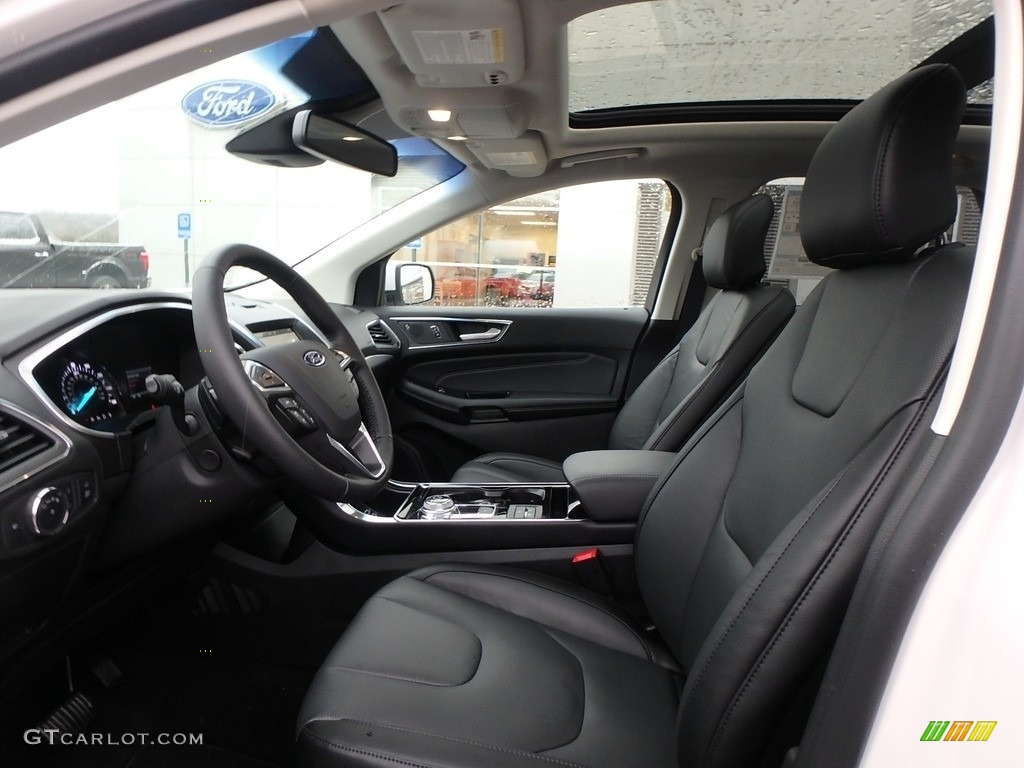 Ebony Interior 2019 Ford Edge Titanium AWD Photo #131346821