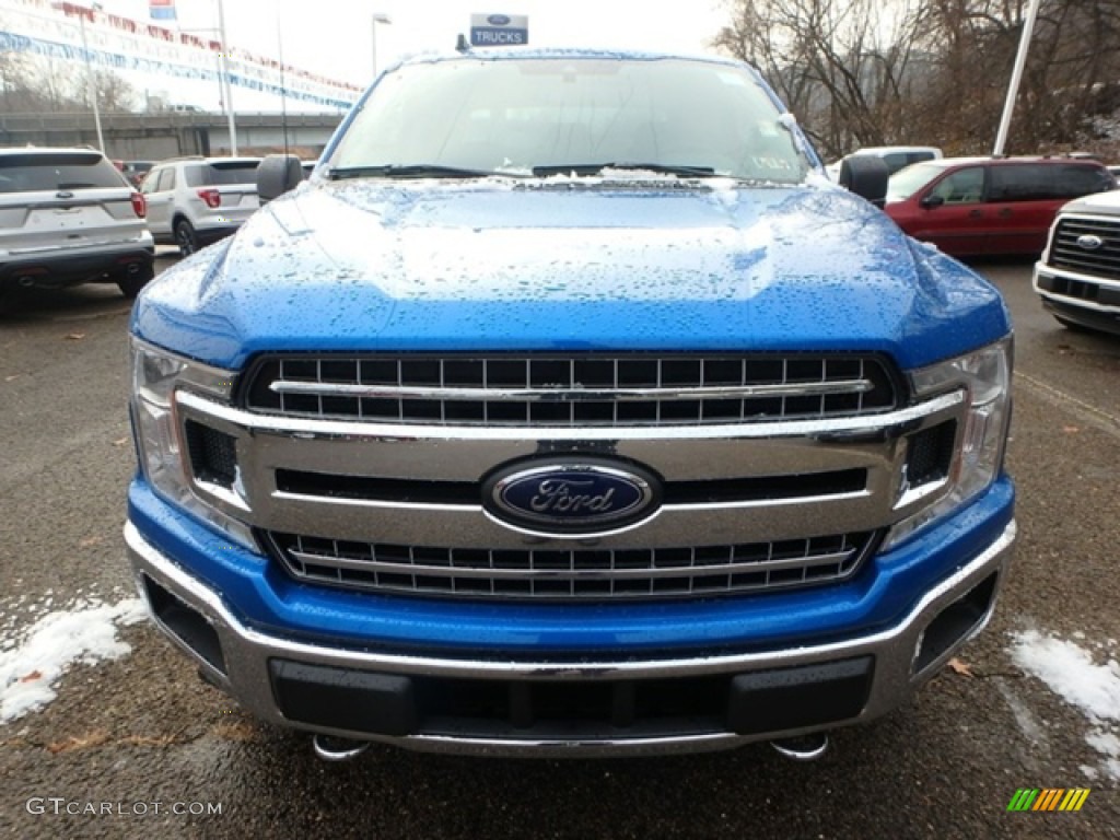 2019 F150 XLT Sport SuperCrew 4x4 - Velocity Blue / Earth Gray photo #7