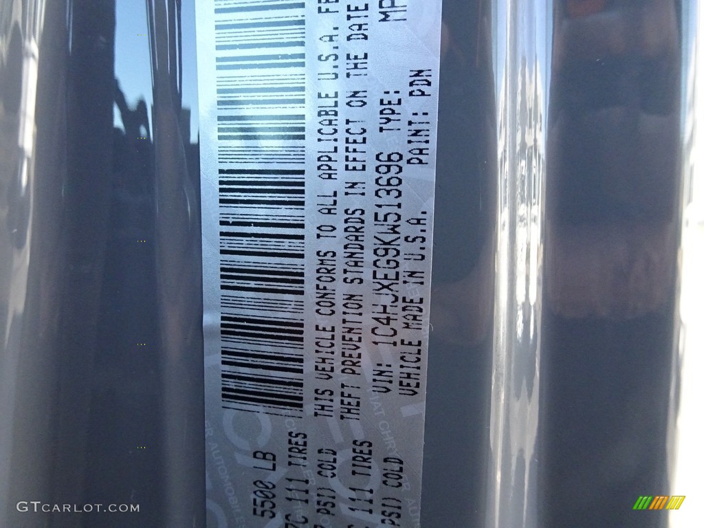 2019 Wrangler Unlimited Color Code PDN for Sting-Gray Photo #131346989