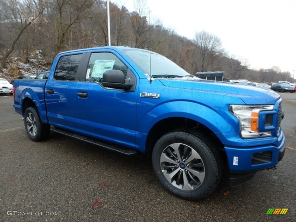 2019 F150 STX SuperCrew 4x4 - Velocity Blue / Black photo #8