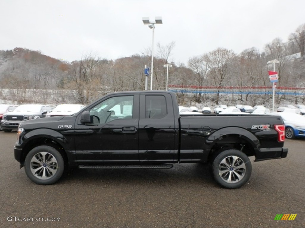 Agate Black 2019 Ford F150 STX SuperCab 4x4 Exterior Photo #131348400