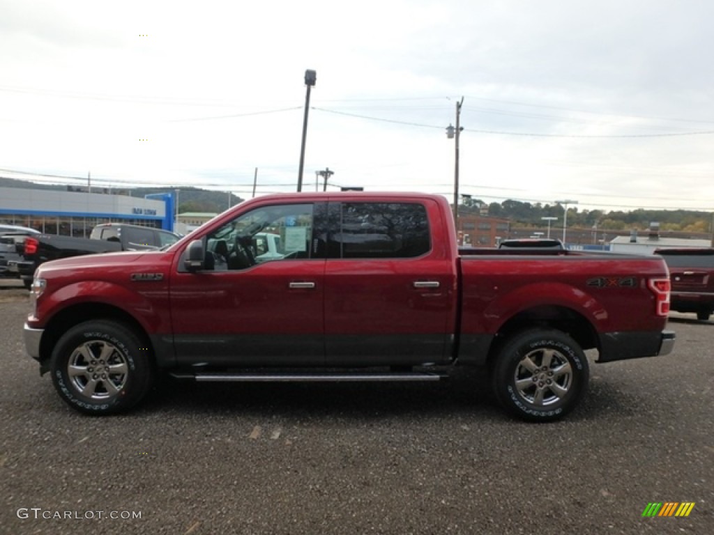 2018 F150 XLT SuperCrew 4x4 - Ruby Red / Earth Gray photo #5