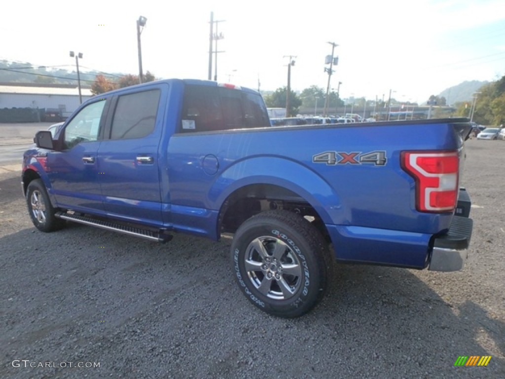 2018 F150 XLT SuperCrew 4x4 - Lightning Blue / Earth Gray photo #4