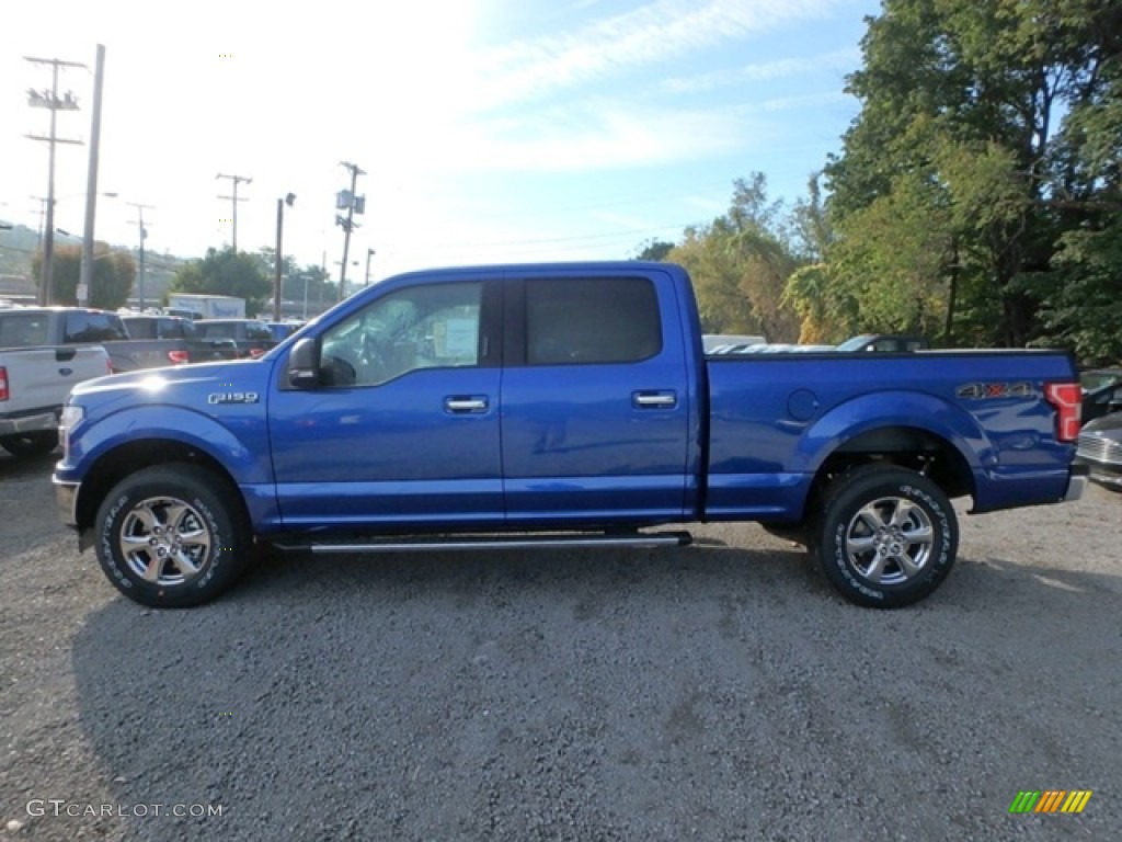 2018 F150 XLT SuperCrew 4x4 - Lightning Blue / Earth Gray photo #5