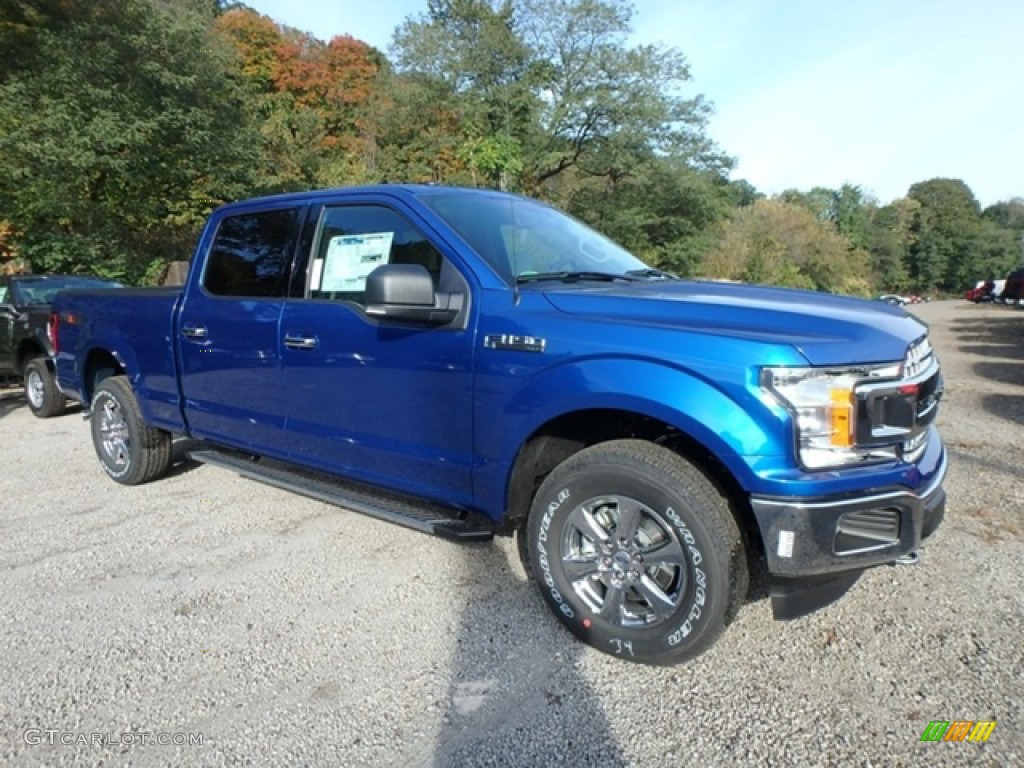 2018 F150 XLT SuperCrew 4x4 - Lightning Blue / Earth Gray photo #8