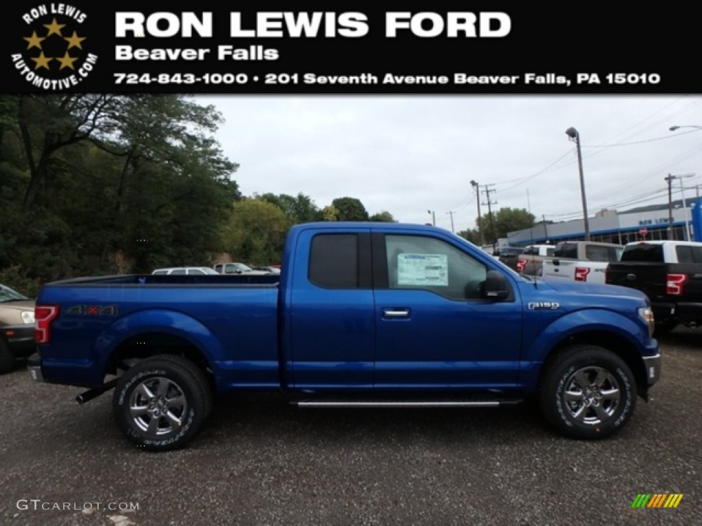 2018 F150 XLT SuperCab 4x4 - Lightning Blue / Earth Gray photo #1