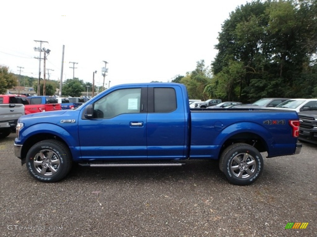 2018 F150 XLT SuperCab 4x4 - Lightning Blue / Earth Gray photo #5