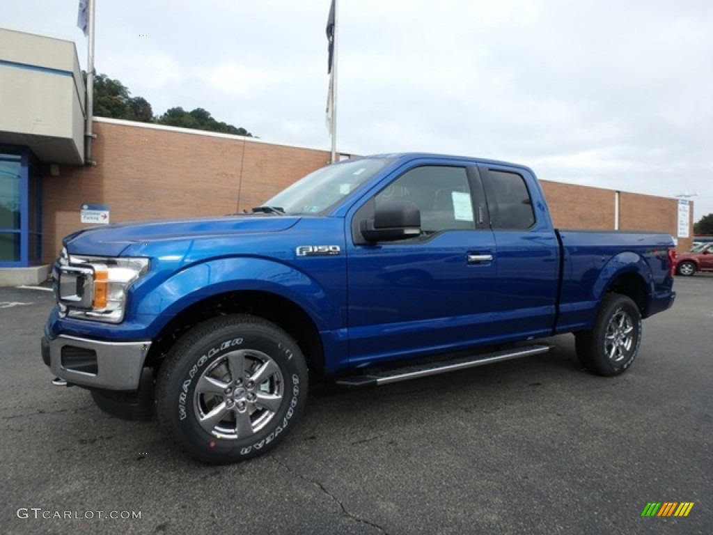 2018 F150 XLT SuperCab 4x4 - Lightning Blue / Earth Gray photo #6