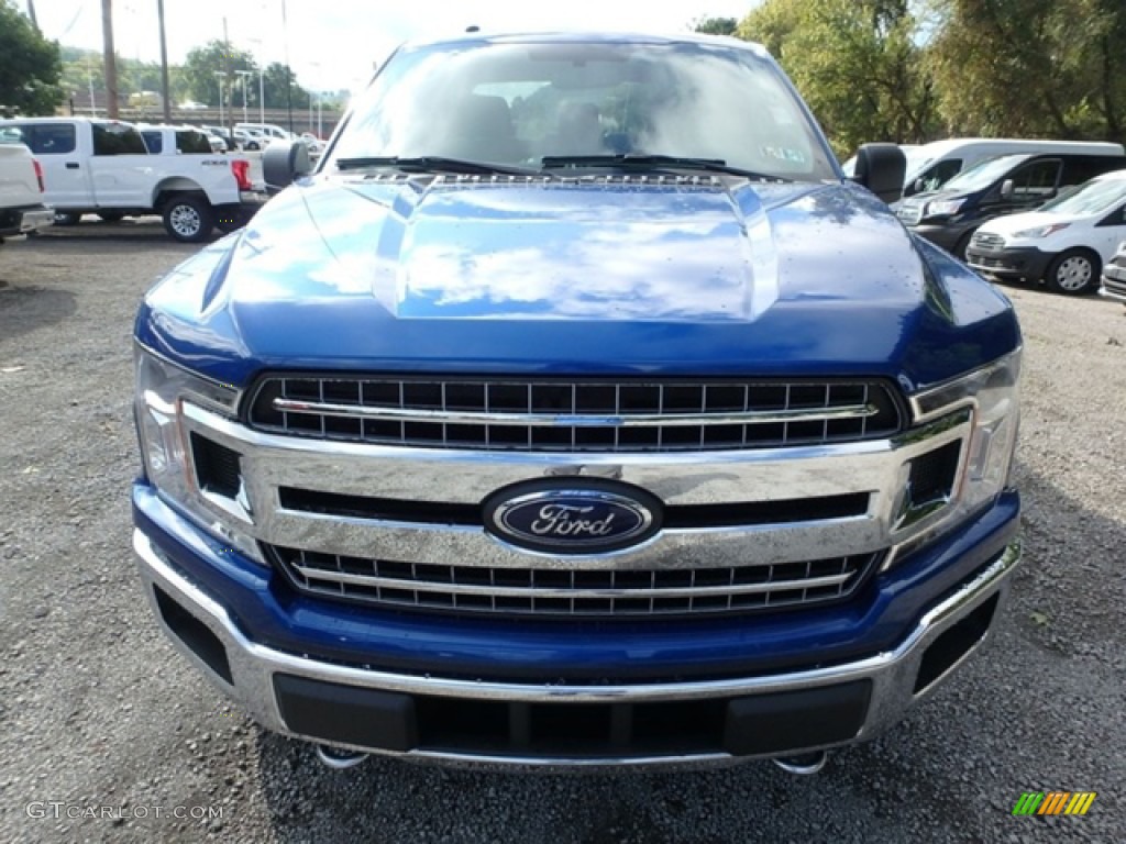 2018 F150 XLT SuperCab 4x4 - Lightning Blue / Earth Gray photo #7