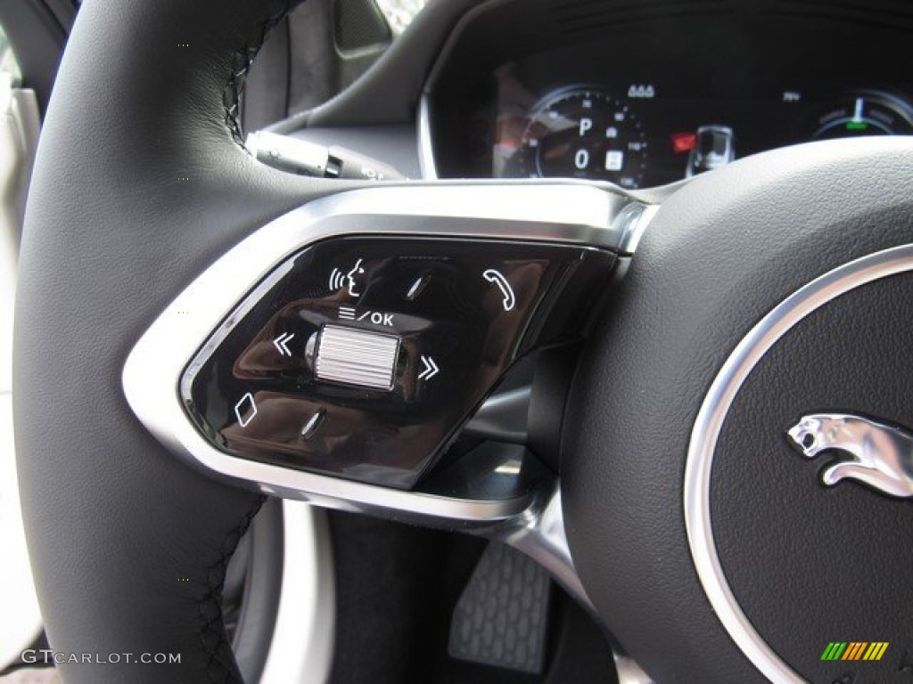 2019 Jaguar I-PACE First Edition AWD Ebony/Light Oyster Steering Wheel Photo #131357144