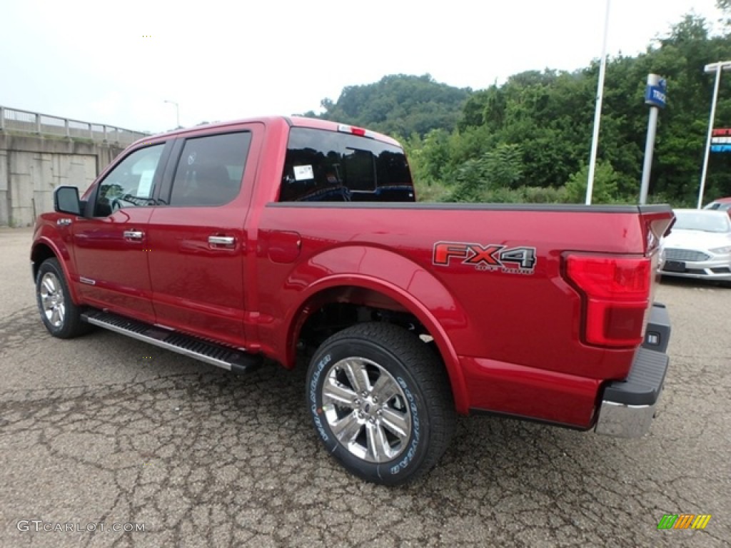 2018 F150 Lariat SuperCrew 4x4 - Ruby Red / Black photo #4