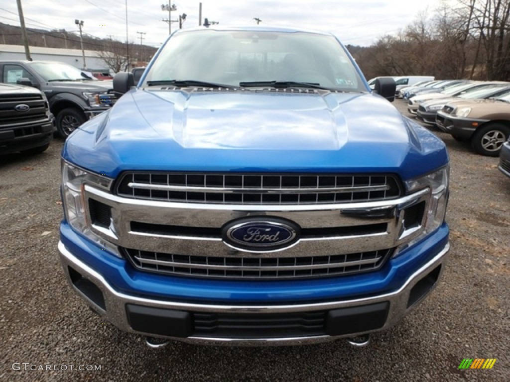 2019 F150 XLT SuperCrew 4x4 - Velocity Blue / Earth Gray photo #7