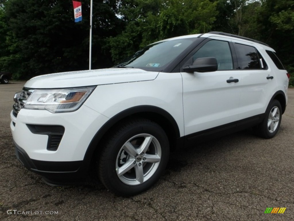 2018 Explorer FWD - Oxford White / Ebony Black photo #8