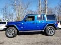 2019 Ocean Blue Metallic Jeep Wrangler Unlimited Sahara 4x4  photo #3