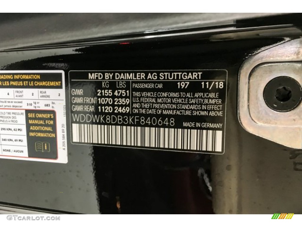 2019 C Color Code 197 for Obsidian Black Metallic Photo #131362679