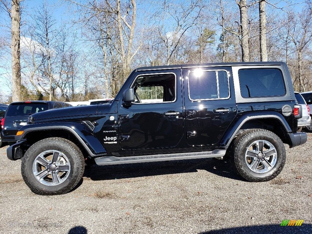 Black 2019 Jeep Wrangler Unlimited Sahara 4x4 Exterior Photo #131362948