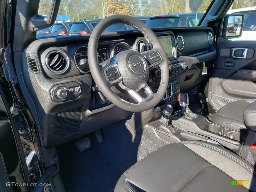 Black Interior 2019 Jeep Wrangler Unlimited Sahara 4x4 Photo #131363006