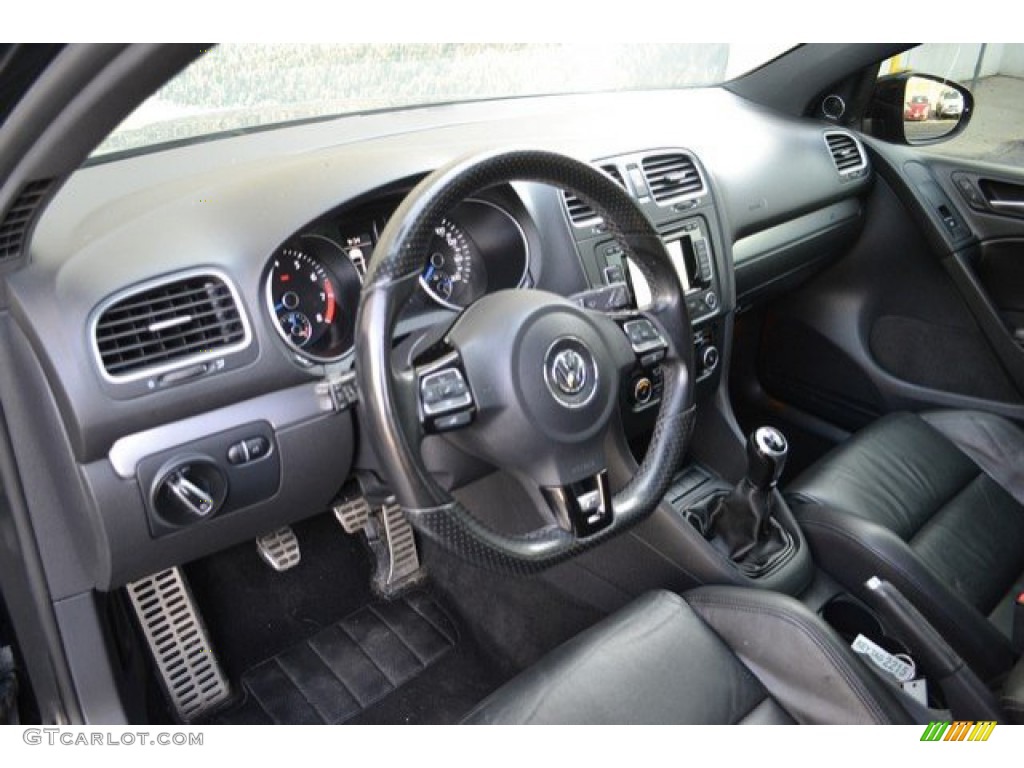 2013 Golf R 4 Door 4Motion - Deep Black Pearl Metallic / Titan Black photo #10