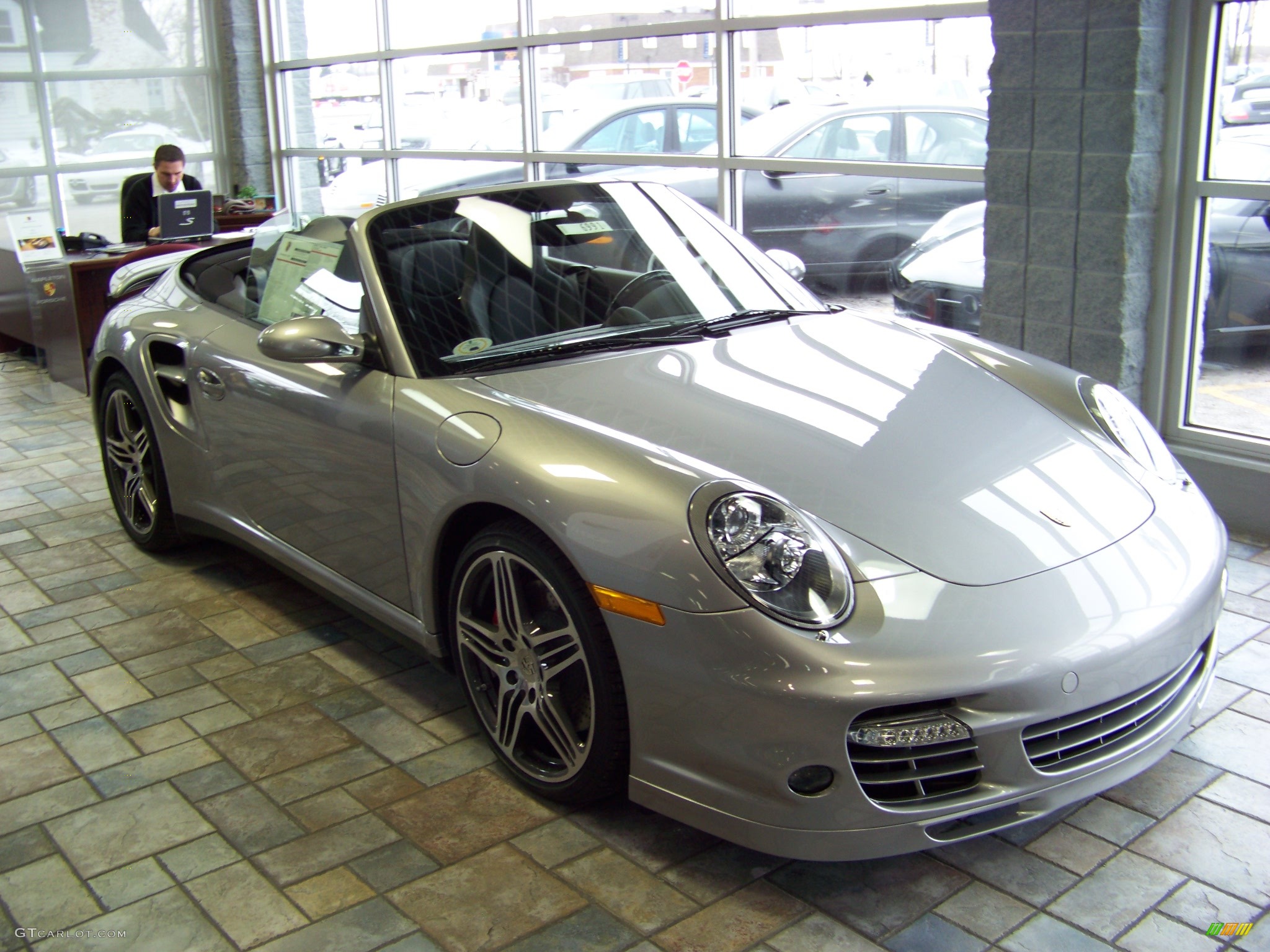 2008 911 Turbo Cabriolet - GT Silver Metallic / Natural Grey photo #12