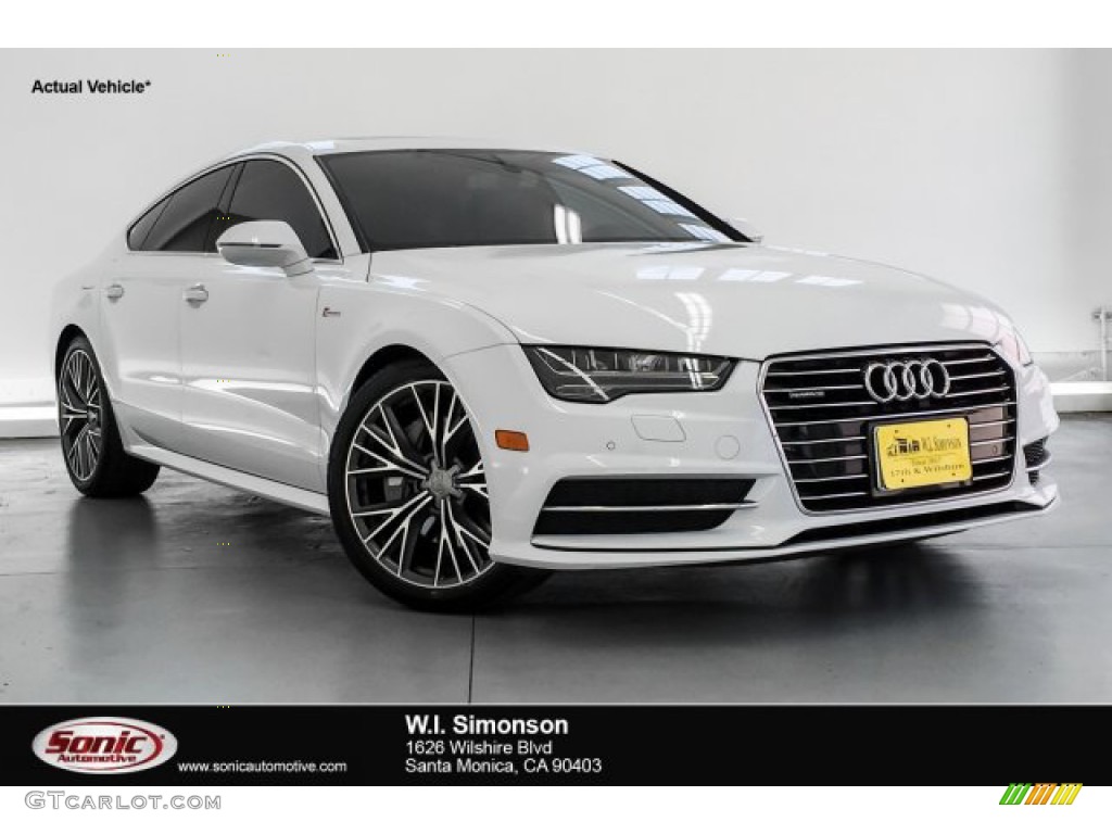 2017 A7 3.0 TFSI Premium Plus quattro - Ibis White / Black photo #1