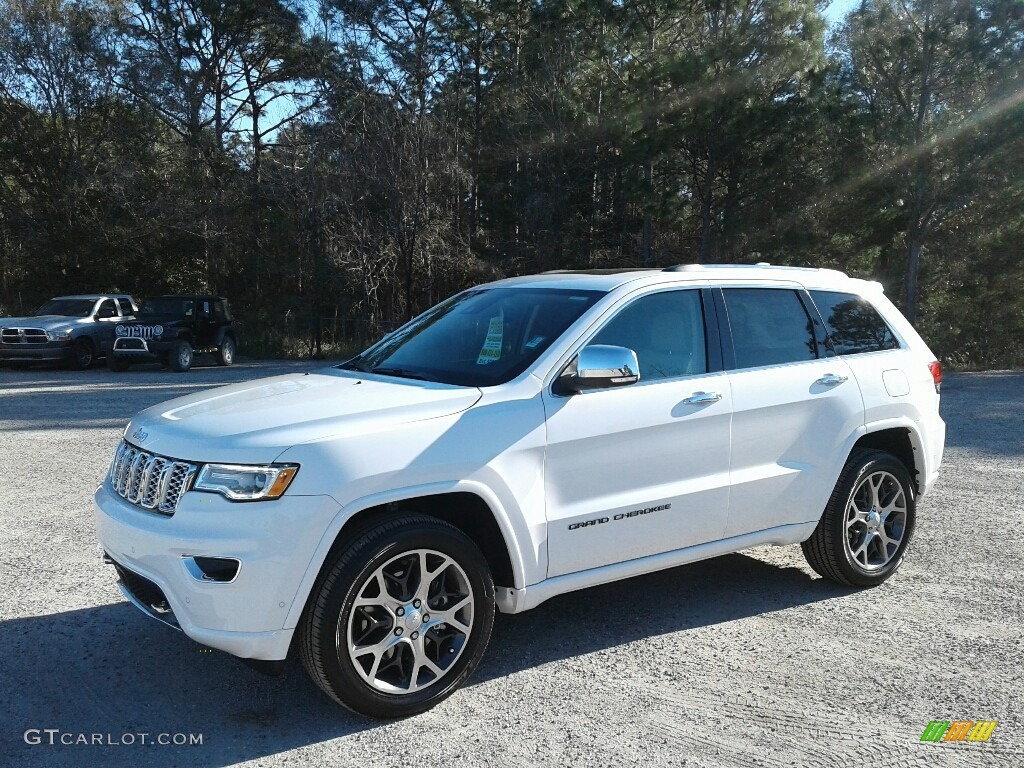 2019 Grand Cherokee Overland 4x4 - Bright White / Light Frost/Brown photo #1