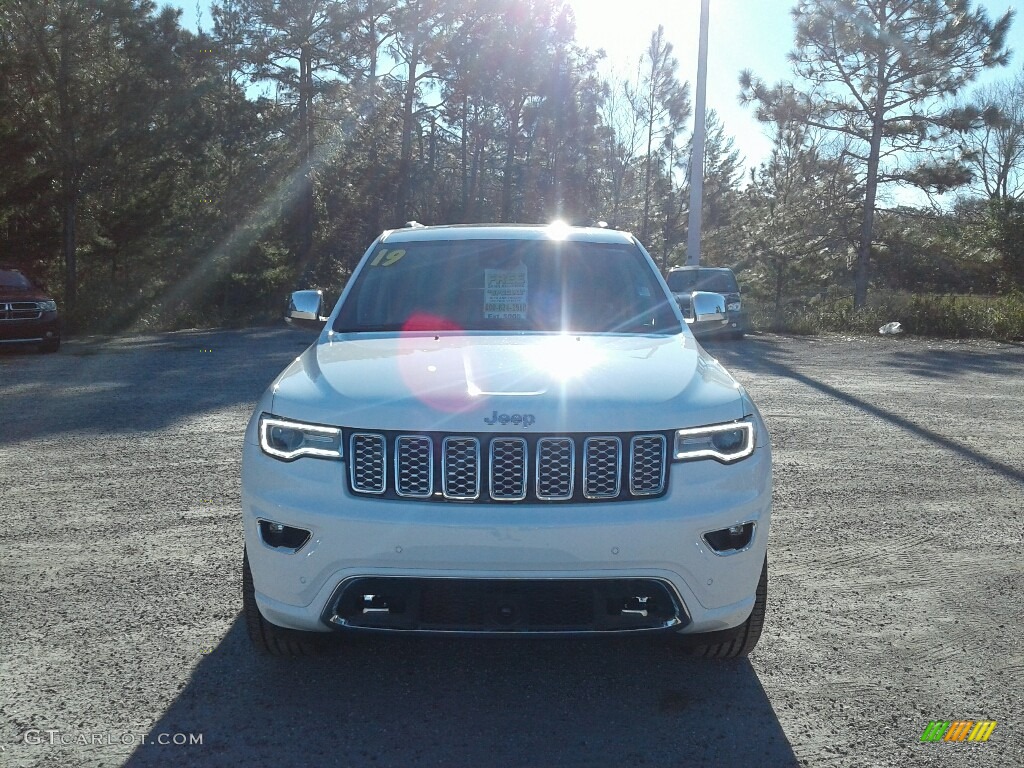 2019 Grand Cherokee Overland 4x4 - Bright White / Light Frost/Brown photo #8