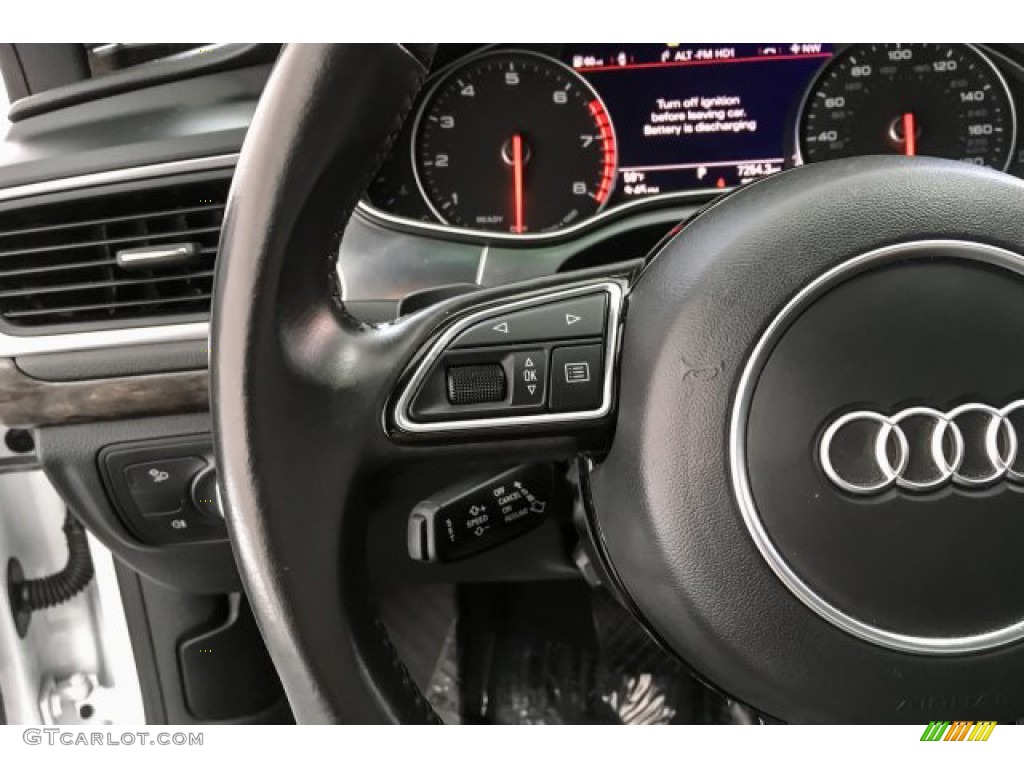 2017 Audi A7 3.0 TFSI Premium Plus quattro Black Steering Wheel Photo #131372153
