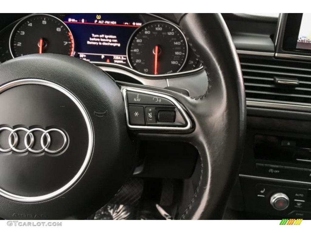 2017 Audi A7 3.0 TFSI Premium Plus quattro Black Steering Wheel Photo #131372234