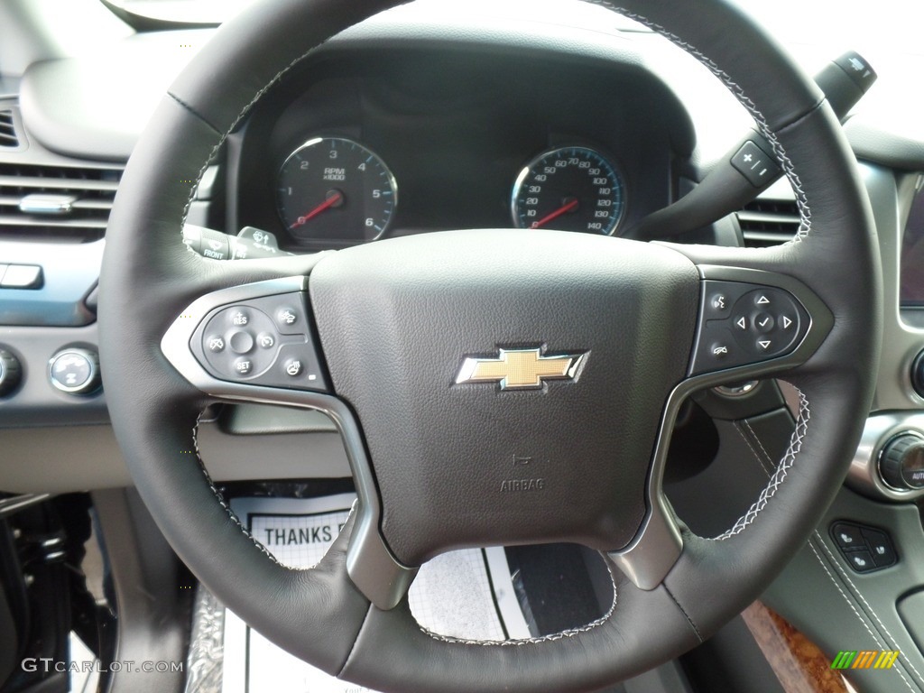 2019 Chevrolet Tahoe Premier 4WD Jet Black/Mahogany Steering Wheel Photo #131378534